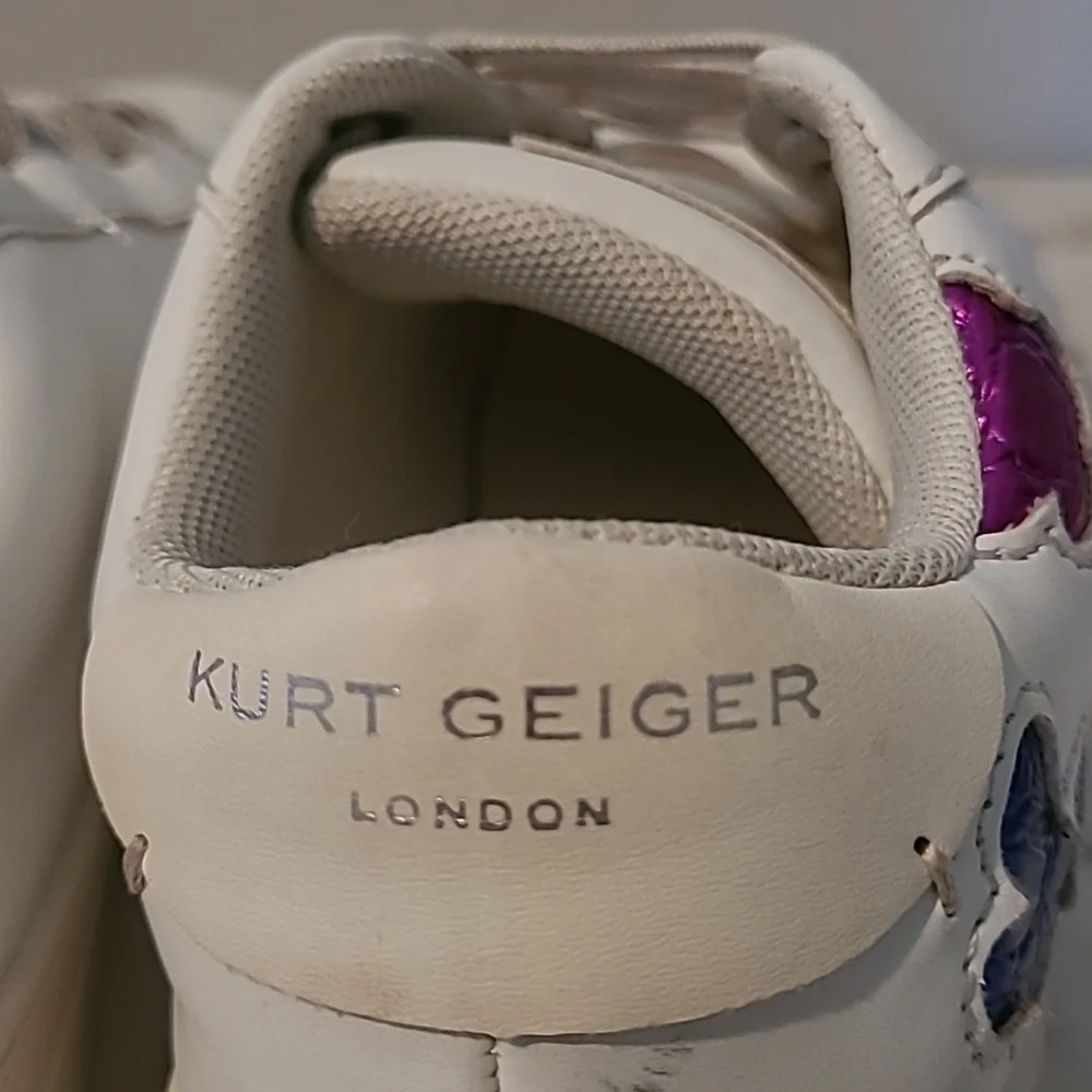 Kurt Geiger London Girls 4 Mini Laney Butterfly Sneakers Leather Slip-on Casual